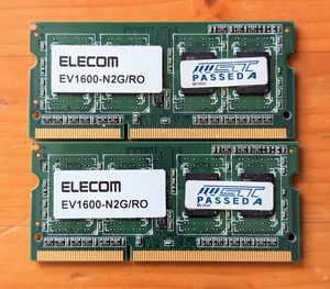 ＜4GBセット＞■エレコム DDR3 1600 2Gｘ2枚■1