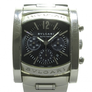 BVLGARI(ブルガリ) 腕時計 アショーマクロノグラフ AA44SCH メンズ SS/クロノグラフ ダークグレー×黒