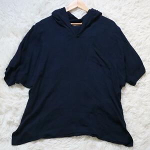 80s コムデギャルソン/COMME des GARCONS レーヨン 藍染め加工 カットソー Tシャツ ヴィンテージ ポケット ドルマンスリーブ