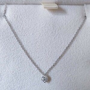 スタージュエリー ダイヤモンド ネックレス Pt950 0.10ct 1.4g