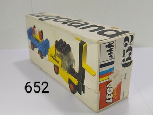 ６５２ フォークリフト(トレーラー付) Legoland レゴランド 1973年製 組立済み LEGO ヴィンテージ 長期保管 運搬車両 重機 トレーラー