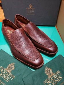 【未使用】 Crockett&Jones クロケットアンドジョーンズ ダークブラウン　ローファー　7.5E