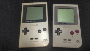 【中古】任天堂ゲームボーイライトゴールド、ゲームボーイポケットMGB-101MGB-001 Nintendo GAME BOY LIGHT