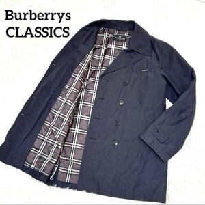 ◎裏地ノバチャック◎ Burberrys OF LONDON CLASSICS バーバリークラシックス ジャケット ネイビー L