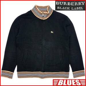 即決★BURBERRY BLACK LABEL★メンズS 廃版 ジャケット バーバリーブラックレーベル 1 黒 トラックジャケット 三陽商会正規 ナイト刺繍