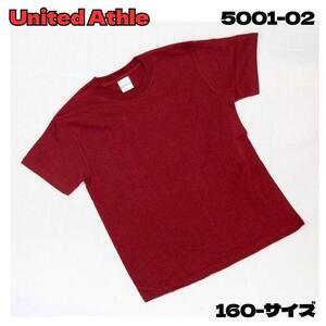 レディース　メンズ　Tシャツ　ユナイテッドアスレ　5.6oz　160cm　ワイン 即決　送料無料　新品未使用