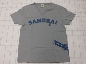 ◆Tシャツ 半袖 サイズ(S) Laundry(ランドリー)SAMURAI 侍◆古着 日本製 同梱可 サムライ 侍剣斬 武士 刀 バントマン スライダ バウアー