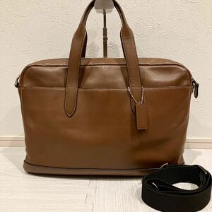 【コーチ】COACH ビジネスバッグ ブリーフケース トート 2way レザー ブラウン A4可能 通勤通学 かばん22529 （202405144150）