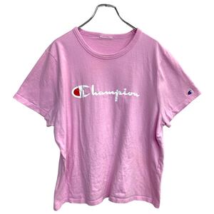 Champion 半袖 プリント Tシャツ Lサイズくらい チャンピオン レディース ピンク ロゴ 古着卸 アメリカ仕入 t2407-3121