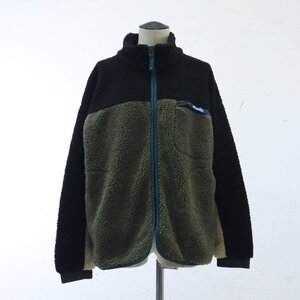 新品！KAVU カブー パインデール ボアジャケット Lサイズ メンズ ブラック/カーキ/ホワイト★942h21