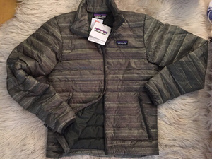 Patagonia パタゴニア ダウン セーター ジャケットdown sweater Jacket 新品 XS 深緑かすりレア色