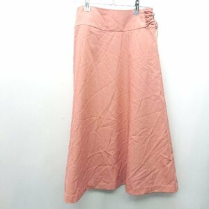 ◇ PROPORTION BODY DRESSING シンプル キレイめ ひざ下丈 フレア スカート サイズ2 ピンク系 レディース E