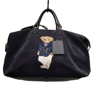 RALPH LAUREN ラルフローレン 品番 MACLBGS 03920004 ベア ボストンバッグ ネイビー 正規品 / 33202