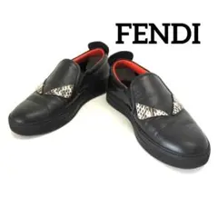 FENDI フェンディ レザー モンスター スタッズ スリッポン 26cm