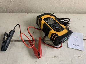 【1円オークション】自動バッテリー 充電器 カーバッテリー バッテリーチャージャー 大電流 12V/24V兼用パルス充電器 電動自転車 ANK0436