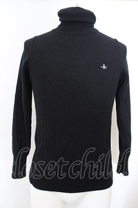 Vivienne Westwood MAN / /TURTLE NECK KNIT 44 ブラック O-24-02-11-003-to-IG-ZY