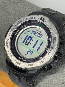 CASIO カシオ PRO TREK プロトレック PRW-3100-1 腕時計 タフソーラー 電波ソーラー デジタル 多機能 スリムライン メンズ 動作確認済み