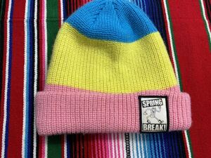 中古品　NEFF ネフ　SPRINGBREAKコラボ　ビーニー　ニット帽 男女兼用 スノボ　スノーボード