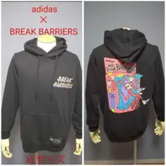 アディダス×BREAK BARRIERS　パーカー　黒 XL