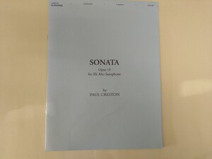 クレストン:サクソフォン・ソナタ作品19 SONATA for Alto Saxophone op.19 Paul Creston