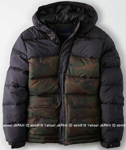 〓残りわずかです!! アメリカンイーグル/US L/AE Puffer ダウンジャケット/Camo Green