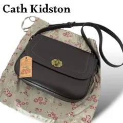 Cath kidston レザー ショルダーバッグ ターンロック レザー レトロ