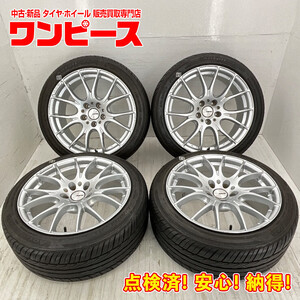 中古タイヤホイールセット 225/45R18 95W 18インチ 18×8.5J +38 5穴 PCD114.3 オーテリー RAYS 夏 サマー d711