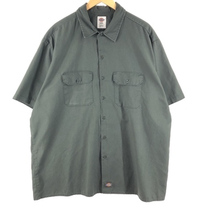 古着 ディッキーズ Dickies 半袖 ワークシャツ メンズXXL /eaa358848