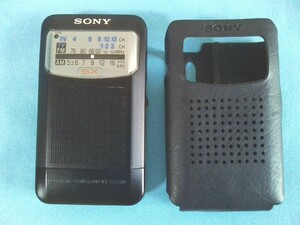 SONY　ソニー ICF-SX55RV　FM/AM ポケットラジオ　 日本製　ケース付き★動作品