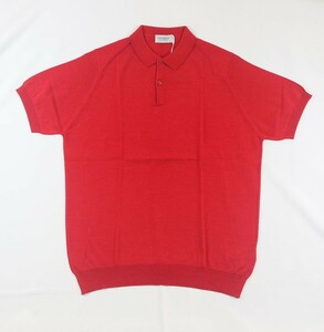 新品 John Smedley　ジョンスメドレー 最高級シーアイランドコットン・メリノウール　 XLサイズ ポロシャツ RUBY