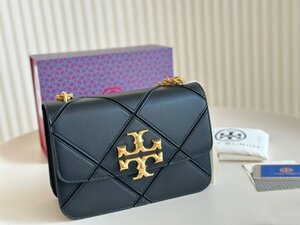 ■極美品■TORY BURCH トリーバーチ キラ シェブロン ショルダーバッグ　ブラック