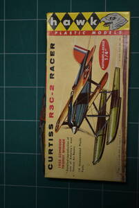 Qn757 【絶版 1961年製】 1:72 Scale Hawk Models Curtiss R3C-2 Racer Airplane Model Kit #620-60 カーチス レーサー R3C 60サイズ