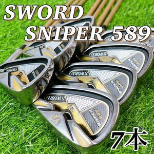 《飛びのカタナ》カタナゴルフ　SWORD SNIPER 589 / ソード スナイパー　アイアン　スウォード　メンズ　7本セット