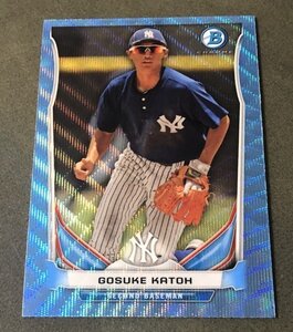 加藤豪将 ルーキーカード 2014 BOWMAN CHROME BLUE WAVE REFRACTOR RC ROOKIE