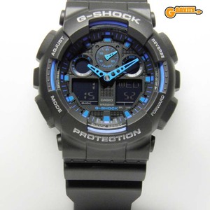 GA-100-1A2JF ブラック×ブルー ビッグケース デジアナモデル CASIO(カシオ )G-SHOCK(ジーショック)Gショック【未使用品】