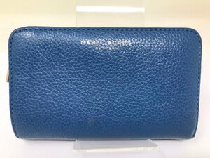 ◆MARC JACOBS マークジェイコブス 二つ折り財布 二つ折りサイフ ウォレット 折りたたみ財布 中古 青◆8440★