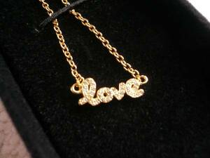 Cher シェル 原宿 「love」18K ゴールド ネックレス イニシャル ペンダント アクセサリー ジュエリーボックス付き パロマ グラフィティ