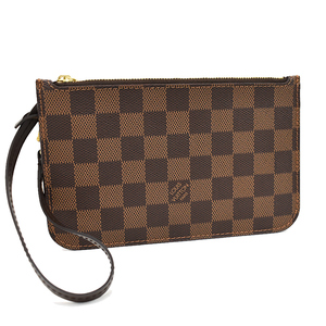 新品同様 ルイヴィトン ポーチ N41359 ダミエ・エベヌ ブラウン ネヴァーフルPM用 付属品 LOUIS VUITTON