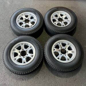 【5201】195/80R15 107/105C LT 4本セット冬タイヤBRIDGESTONE BLIZZAK VL10 バリ山【2021年】アルミンホイール 15x6J PCD139.7