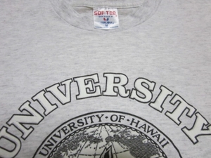 １９９０年代初頭製SOF TEE hawaii university made in usa VINTAGE ハワイ大学カレッジ ビンテージTシャツ バスケットボール フットボール