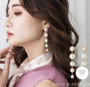 JULIA BOUTIQUE　ランダムパールラインピアス