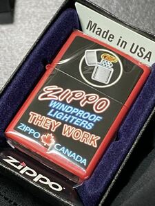 zippo カナダ メープル 前面加工 レッド 希少モデル 2014年製 シルバーインナー 2015年製 ケース 保証書付き
