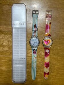 【電池要交換】 SWATCH 腕時計2本セット ケース1個付き