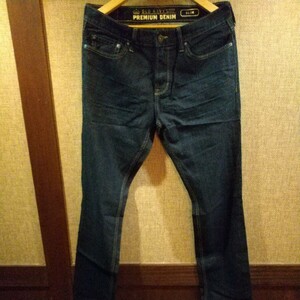 ワンウォッシュ OLD NAVY オールド ネイビー PREMIUM DENIM MICRO BLUE 34 スリム ストレート 濃紺