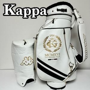 【貴重】Kappa GOLF カッパゴルフ キャディバッグ KC858BA01 9.5型 47インチ対応 3点式ショルダー シャフトカバー14本付属 MCMXVI