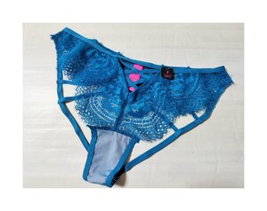 ★新品★ S ショーツ ブルー 青 ヒップ開き セクシーランジェリー レース　