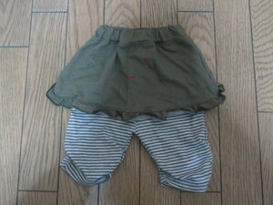 【新品】スカート付パンツ　８０