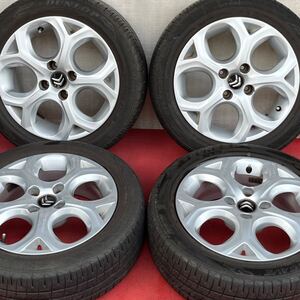 RONAL製。シトロエン C3 A55F01 純正 16インチ×6J PCD108 4穴 +22 ハブ65 9687753077 DUNLOP 195/55R16ラジアル4本。