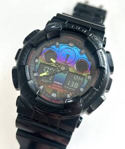 B12)100円～CASIO/カシオ G-SHOCK GA-100RGB-1AJF Virtual Rainbow：Gamer’s RGB