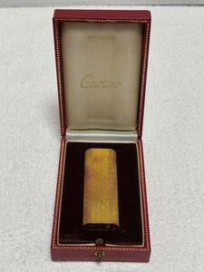 【124-11】1円〜 Cartier カルティエ ライター 火花確認済み 喫煙 喫煙具 ゴールド 箱付き 同梱不可